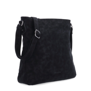 Štýlová crossbody kabelka s čistým dizajnom Tangerin materiál syntetická koža zapínanie na zips farba čierna veľkosť stredná 1101 C