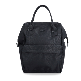 Veľký praktický batoh Carmelo Carmelo materiál nylon zapínanie na zips farba čierna veľkosť veľká 4319 C LE Spredu