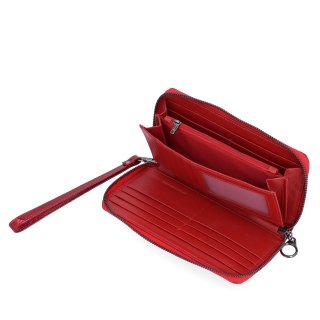Elegantná dámská lakovaná peňaženka Carmelo materiál kože zapínanie na zips farba červená veľkosť veľká 2102 Z CV Zhora