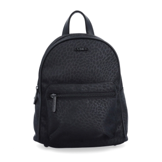 Malý nylonový batoh pre ženy Carmelo materiál nylon zapínanie na zips farba čierna veľkosť malá 6604 C LE Spredu