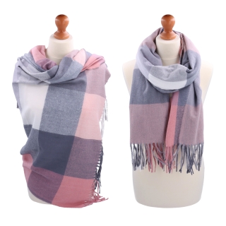 Príjemný šál s károvaným vzorom Noelia Bolger materiál Polyester s prímesou vlny farba multicolor KZ002 - 05