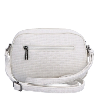 Malá crossbody kabelka s decentným vzorom Carmelo materiál syntetická koža farba béžová veľkosť malá 4334 K Zozadu
