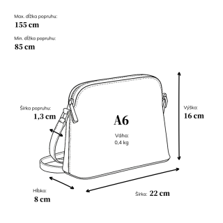 Malá crossbody kabelka s minimalistickým dizajnom Le Sands materiál syntetická koža zapínanie na zips farba modrá veľkosť malá 4611 TM Rozmery