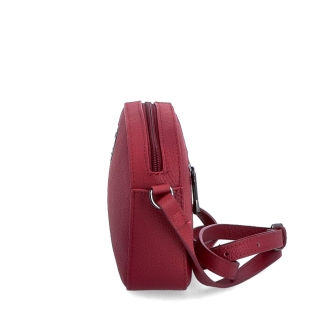 Malá kožená crossbody kabelka s vreckom na zips Noelia Bolger materiál kože zapínanie na zips farba červená veľkosť malá NB 3013 CV Z boku