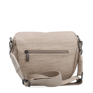 Mestská ľadvinka na pohodlné nosenie crossbody Carmelo materiál syntetická koža zapínanie na zips farba béžová veľkosť malá 4399 BE Zozadu