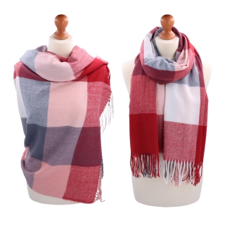 Príjemný šál s károvaným vzorom Noelia Bolger materiál Polyester s prímesou vlny farba multicolor KZ002 - 06