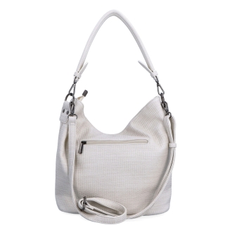 Originálna hobo bag Carmelo materiál syntetická koža zapínanie na zips farba béžová veľkosť stredná 4304 K Zozadu