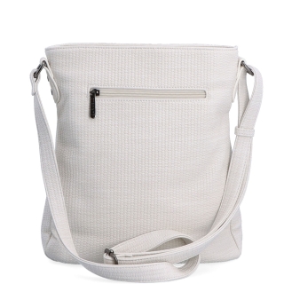 Crossbody kabelka strednej veľkosti Carmelo materiál syntetická koža zapínanie na zips farba béžová veľkosť stredná 4305 K Zozadu