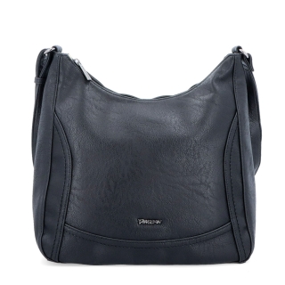 Mestská crossbody kabelka zo syntetickej kože Tangerin materiál syntetická koža zapínanie na zips farba čierna veľkosť stredná 8046 C Spredu