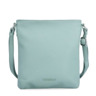 Crossbody kabelka so zipsom Carmelo materiál syntetická koža zapínanie na zips farba zelená veľkosť malá 4324 SZE Spredu