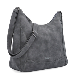 Crossbody syntetická kabelka s prešívaním Tangerin materiál syntetická koža zapínanie na zips farba sivá veľkosť stredná 1104 ANT
