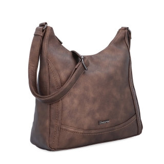 Mestská crossbody kabelka zo syntetickej kože Tangerin materiál syntetická koža zapínanie na zips farba metalíza veľkosť stredná 8046 BR