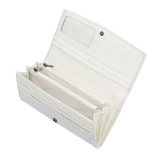 Kožená dámska peňaženka Carmelo materiál kože zapínanie na cvok farba biela veľkosť veľká 2126 OW Zhora