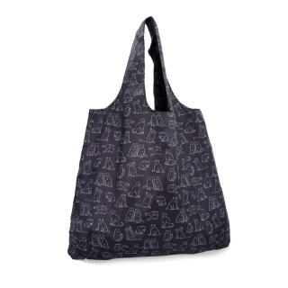 Kvalitná priestranná nákupná taška Shop and Go materiál nylon farba čierna veľkosť veľká 0023 N