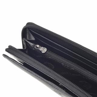 Kožená peňaženka peračník Cosset materiál kože zapínanie na zips farba čierna veľkosť veľká 4401 Komodo C Detail