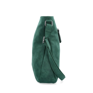 Štýlová crossbody kabelka s čistým dizajnom Tangerin materiál syntetická koža zapínanie na zips farba zelená veľkosť stredná 1101 TZE Z boku