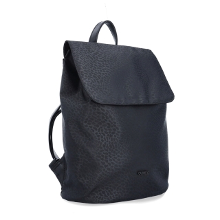 Mestský nylonový batoh v modernom dizajne Carmelo materiál nylon zapínanie na zips farba čierna veľkosť stredná 6608 C LE