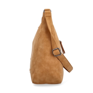 Crossbody syntetická kabelka s prešívaním Tangerin materiál syntetická koža zapínanie na zips farba koňaková veľkosť stredná 1104 CAM Z boku