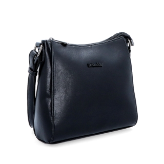 Minimalistická crossbody kabelka do mesta Le Sands materiál syntetická koža zapínanie na zips farba čierna veľkosť malá 7706 C