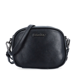 Malá crossbody kabelka s odopínateľným popruhom Le Sands materiál syntetická koža zapínanie na zips farba čierna veľkosť malá 4370 C Spredu