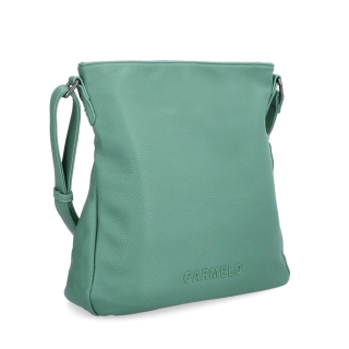 Dizajnová crossbody kabelka Carmelo materiál syntetická koža zapínanie na zips farba zelená veľkosť stredná 4271 ZE