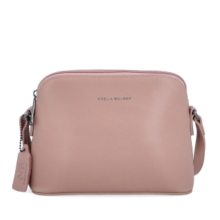 Kožená crossbody kabelka Noelia Bolger Noelia Bolger materiál kože zapínanie na zips farba nude veľkosť malá NB 0096 N Spredu