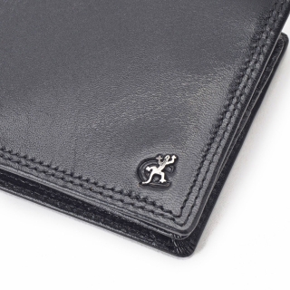 Kožená peňaženka na šírku Cosset materiál kože zapínanie Bez zapínania farba čierna veľkosť malá 4502 Komodo C Logo