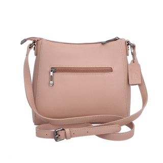 Kožená crossbody kabelka Noelia Bolger materiál kože zapínanie na zips farba nude veľkosť malá NB 0074 N Zozadu