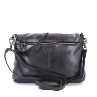 Crossbody kabelka z pravej kože s chlopňou Noelia Bolger materiál kože zapínanie s chlopňou farba čierna veľkosť stredná NB 2024 C Zozadu