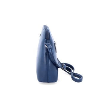 Malá minimalistická crossbody kabelka Le Sands materiál syntetická koža zapínanie na zips farba modrá veľkosť malá 7712 TM Z boku