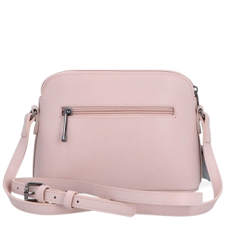 Kožená crossbody kabelka Noelia Bolger Noelia Bolger materiál kože zapínanie na zips farba ružová veľkosť malá NB 0096 R Zozadu