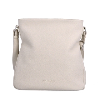Dizajnová crossbody kabelka Carmelo materiál syntetická koža zapínanie na zips farba béžová veľkosť stredná 4271 BE Spredu