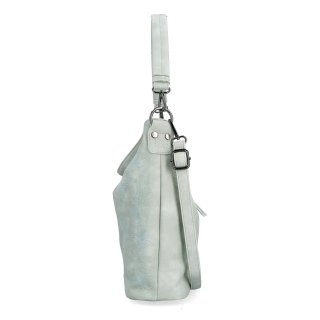 Praktická kabelka hobo bag s motívom Indee materiál syntetická koža zapínanie na zips farba sivá veľkosť stredná 6328 S Z boku