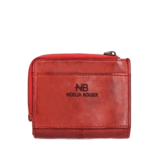 Malá kožená peňaženka z mäkšej kože Noelia Bolger materiál kože zapínanie na cvok farba červená veľkosť malá 5131 NB CV Zozadu