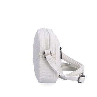 Malá crossbody kabelka s decentným vzorom Carmelo materiál syntetická koža farba béžová veľkosť malá 4334 K Z boku