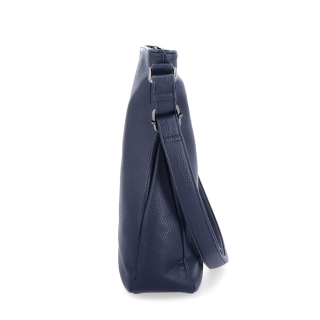 Dizajnová crossbody kabelka Carmelo materiál syntetická koža zapínanie na zips farba modrá veľkosť stredná 4271 TM Z boku