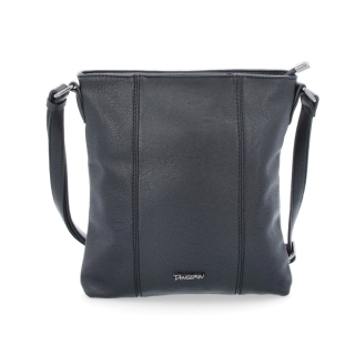Malá športová crossbody kabelka Tangerin materiál syntetická koža zapínanie na zips farba čierna veľkosť malá 8011 C Spredu