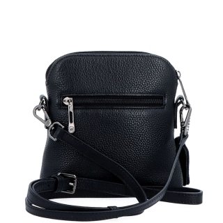 Malá kožená crossbody kabelka Noelia Bolger materiál kože zapínanie na zips farba čierna veľkosť malá NB 3017 C Zozadu