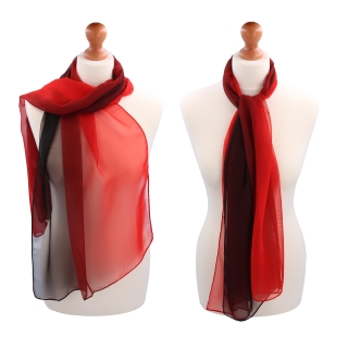 Ľahká farebná šatka Noelia Bolger materiál polyester farba červená KL503 - 05