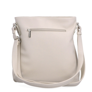 Dizajnová crossbody kabelka Carmelo materiál syntetická koža zapínanie na zips farba béžová veľkosť stredná 4271 BE Zozadu