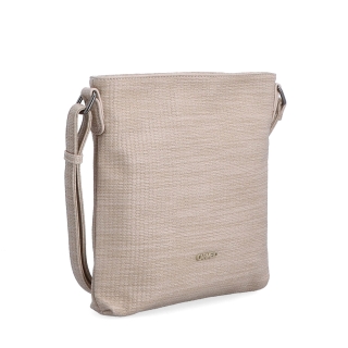 Malá slamená crossbody kabelka Carmelo materiál syntetická koža zapínanie na zips farba béžová veľkosť malá 4308 BE