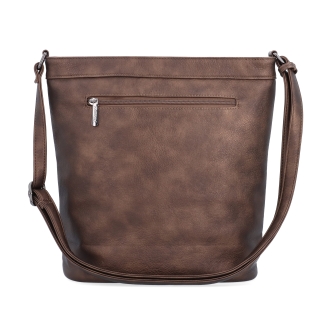 Crossbody kabelka s ozdobnými zipsami Tangerin materiál syntetická koža zapínanie na zips farba metalíza veľkosť stredná 8050 BR Zozadu