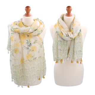 Ľahká šatka s originálnym vzorom Noelia Bolger materiál Viskóza a bavlna farba multicolor KL506 - 08