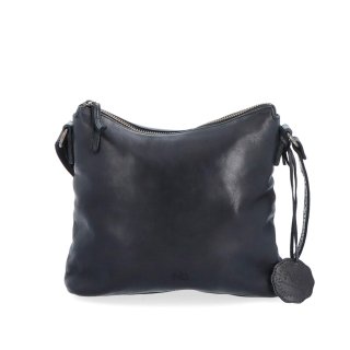 Kožená crossbody kabelka s moderným dizajnom Noelia Bolger materiál kože zapínanie na zips farba čierna veľkosť malá NB 2400 C Spredu