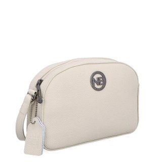 Malá kožená crossbody kabelka s vreckom na zips Noelia Bolger materiál kože zapínanie na zips farba béžová veľkosť malá NB 3013 K