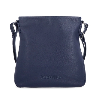 Dizajnová crossbody kabelka Carmelo materiál syntetická koža zapínanie na zips farba modrá veľkosť stredná 4271 TM Spredu
