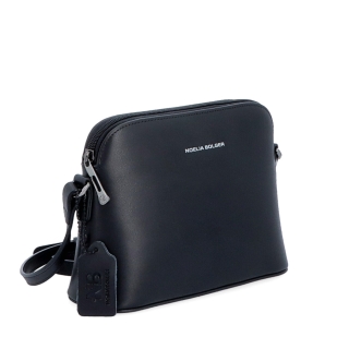 Kožená crossbody kabelka Noelia Bolger Noelia Bolger materiál kože zapínanie na zips farba čierna veľkosť malá NB 0096 C
