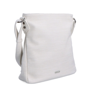 Crossbody kabelka strednej veľkosti Carmelo materiál syntetická koža zapínanie na zips farba béžová veľkosť stredná 4305 K
