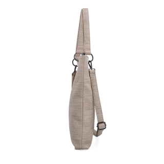 Mestská kabelka s odnímateľným crossbody popruhom Carmelo materiál syntetická koža zapínanie na zips farba béžová veľkosť stredná 4395 BE Z boku
