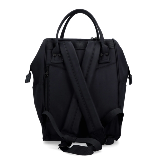 Veľký praktický batoh Carmelo Carmelo materiál nylon zapínanie na zips farba čierna veľkosť veľká 4319 C Zozadu